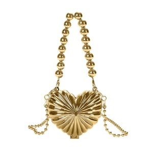 Zara Metallic Gold Seashell Clutch